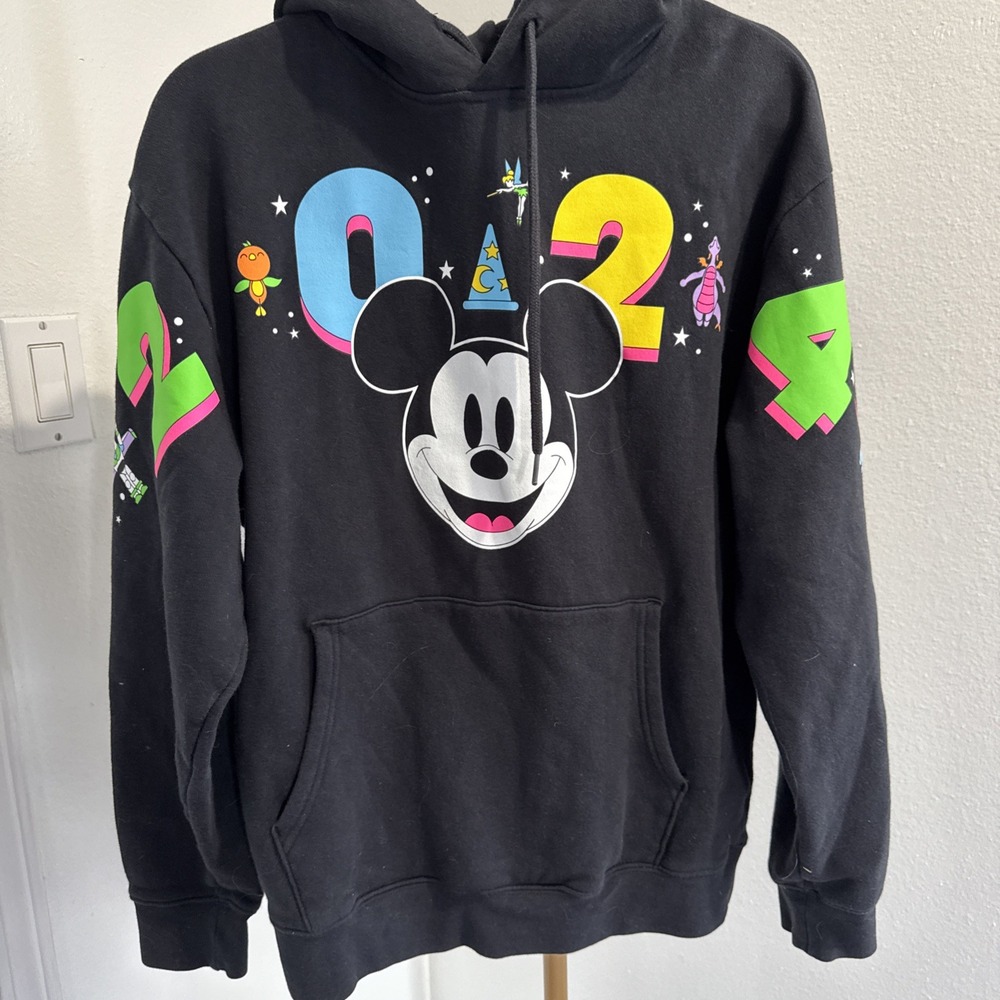 Disney World 2024 Mickey‎ Mouse Hoodie Character Icons Figment Parks Neon Small